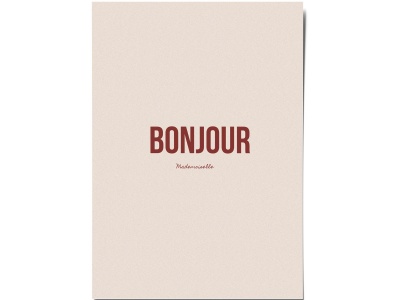 Открытка «Bonjour». O paper paper