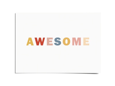 Открытка «Awesome». O paper paper