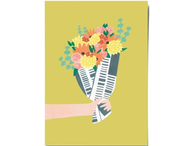 Открытка «Букет». O paper paper