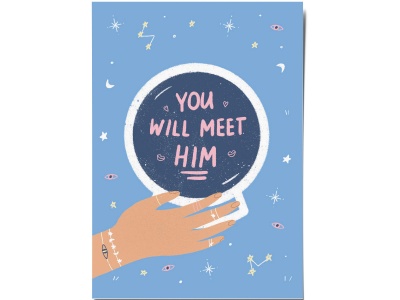 Открытка «Meet him».  O paper paper