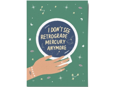 Открытка «Mercury Retrograde». O paper paper