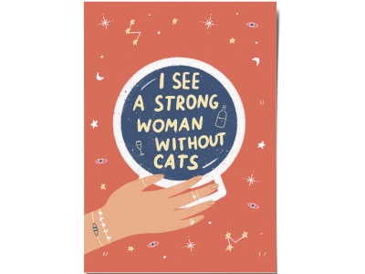 Открытка «Strong woman».  O paper paper