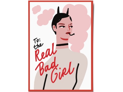 Открытка «Bad girl». O paper paper