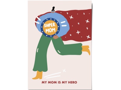 Открытка «Mom hero». O paper paper