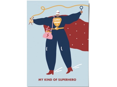 Открытка «Granny hero». O paper paper