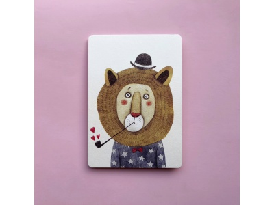 Почтовая открытка «Лев. Милый лев»