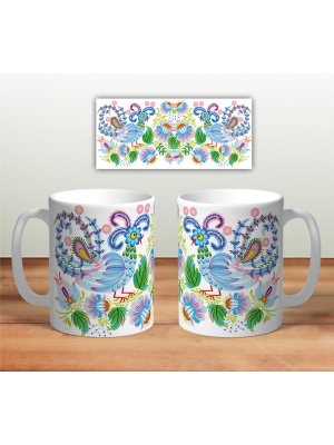 Кружка сувенирная «Цветочная роспись mug114» 
