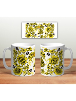 Кружка сувенирная «Цветочная роспись mug116» 