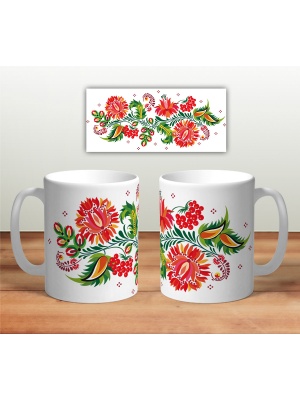 Кружка сувенирная «Цветочная роспись mug117» 