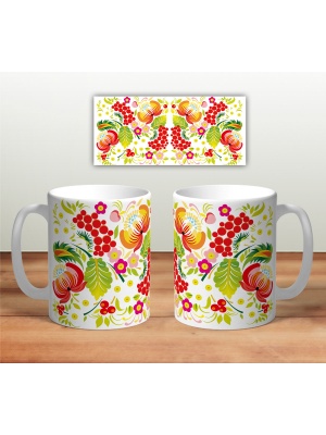 Кружка сувенирная «Цветочная роспись mug118»