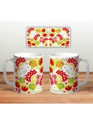 Кружка сувенирная «Цветочная роспись mug119»