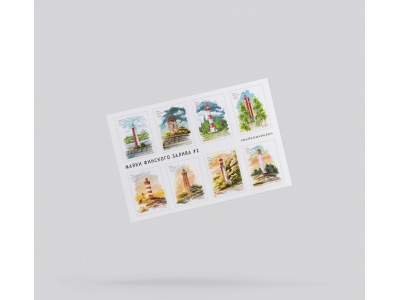 Набор стикеров «маяки Финского залива» №2, наклейки